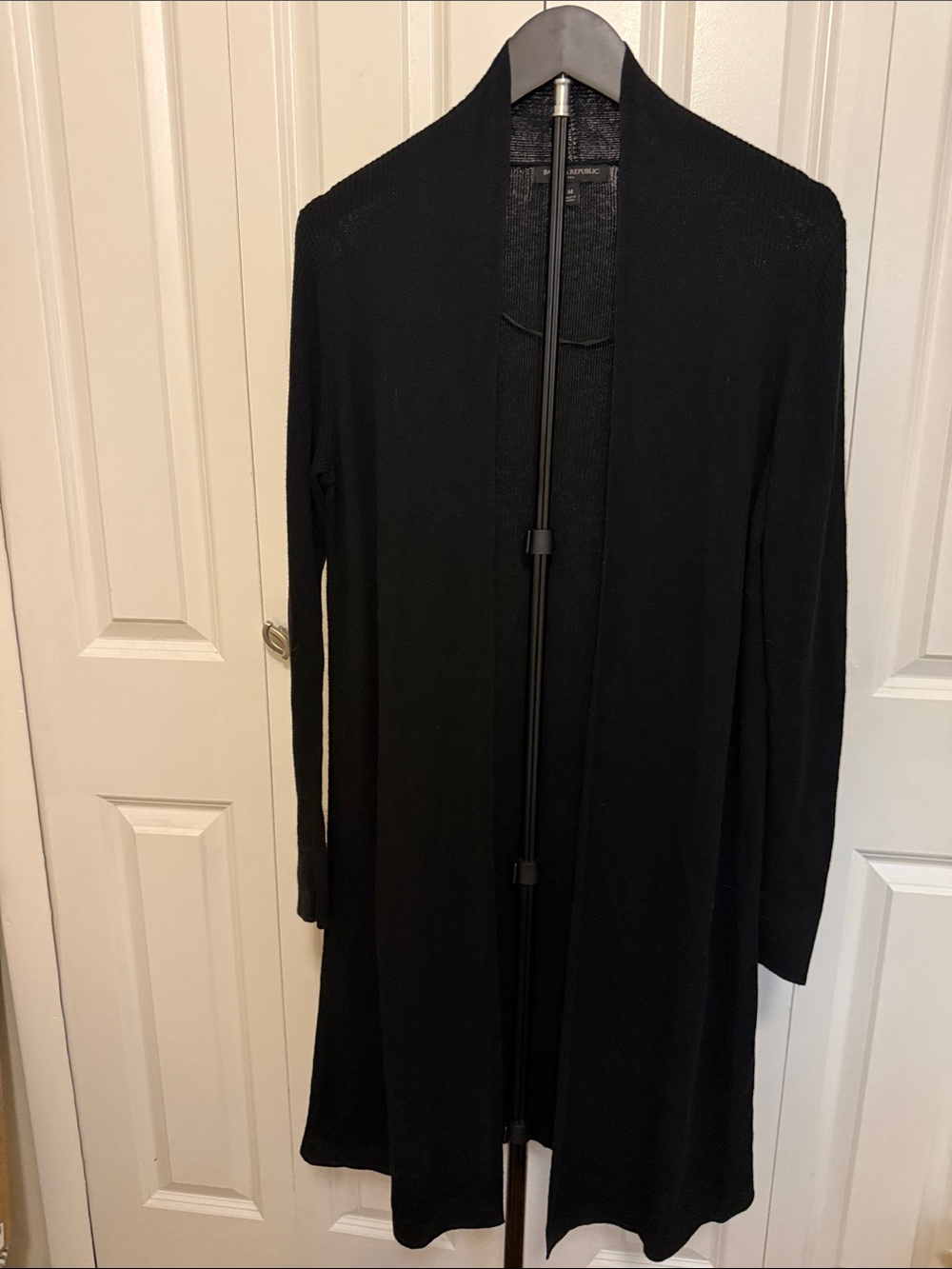 Banana Republic Black Long Open-Front Cardigan